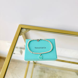 Bracciale Bead cuore mini smaltato Tiffany