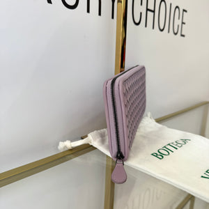 Portafoglio con zip viola Bottega Veneta