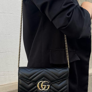 Wallet On Chain Marmont GG hw oro Gucci