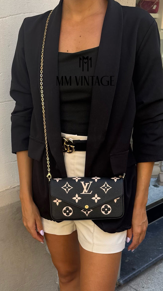 Pochette Félicie Monogram Empreinte Bicolor Louis Vuitton