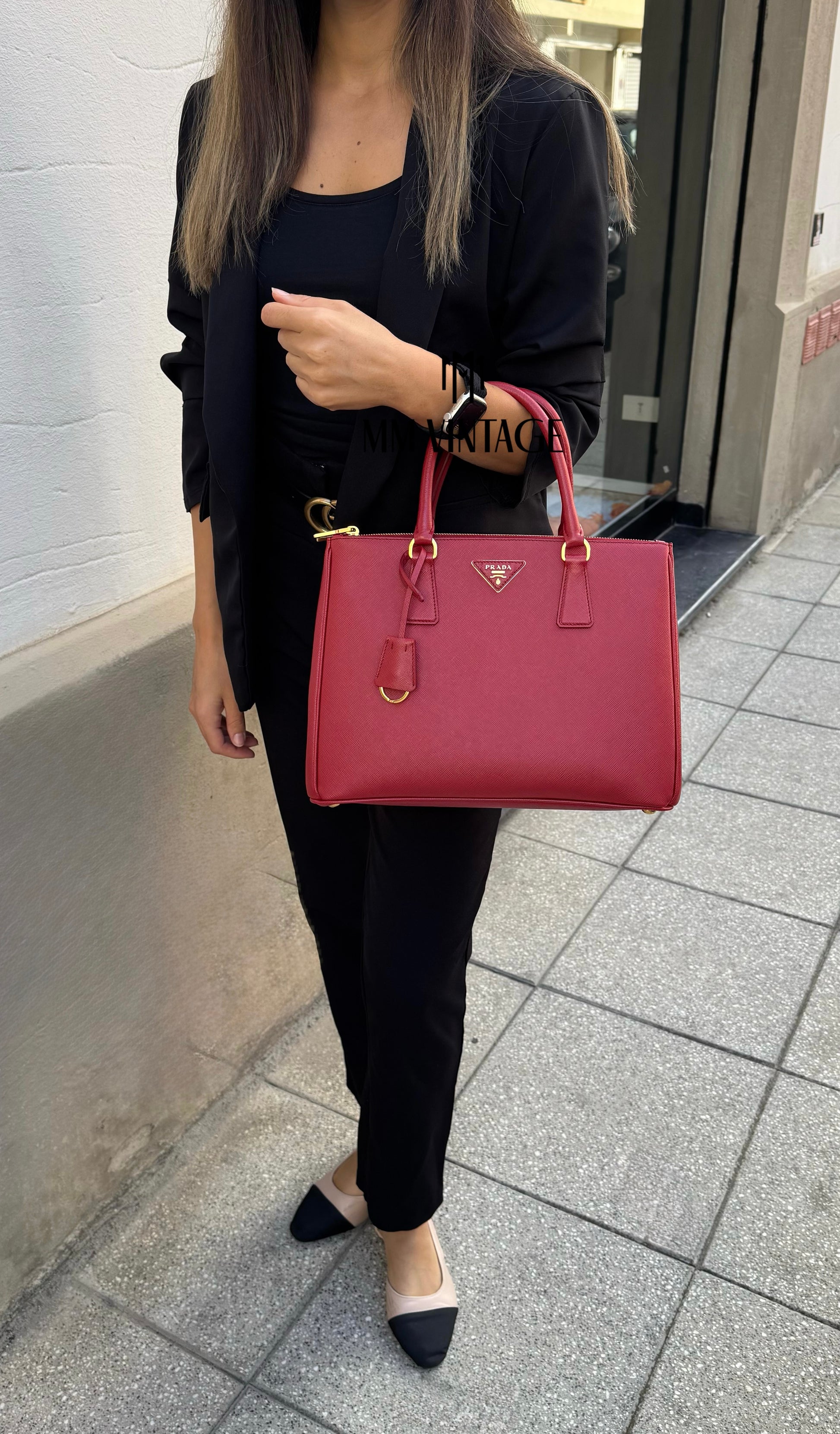 Borsa Galleria Large in Saffiano Prada