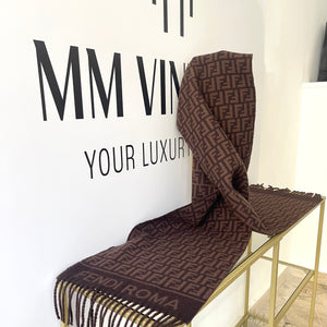 Sciarpa con motivo FF jacquard Fendi