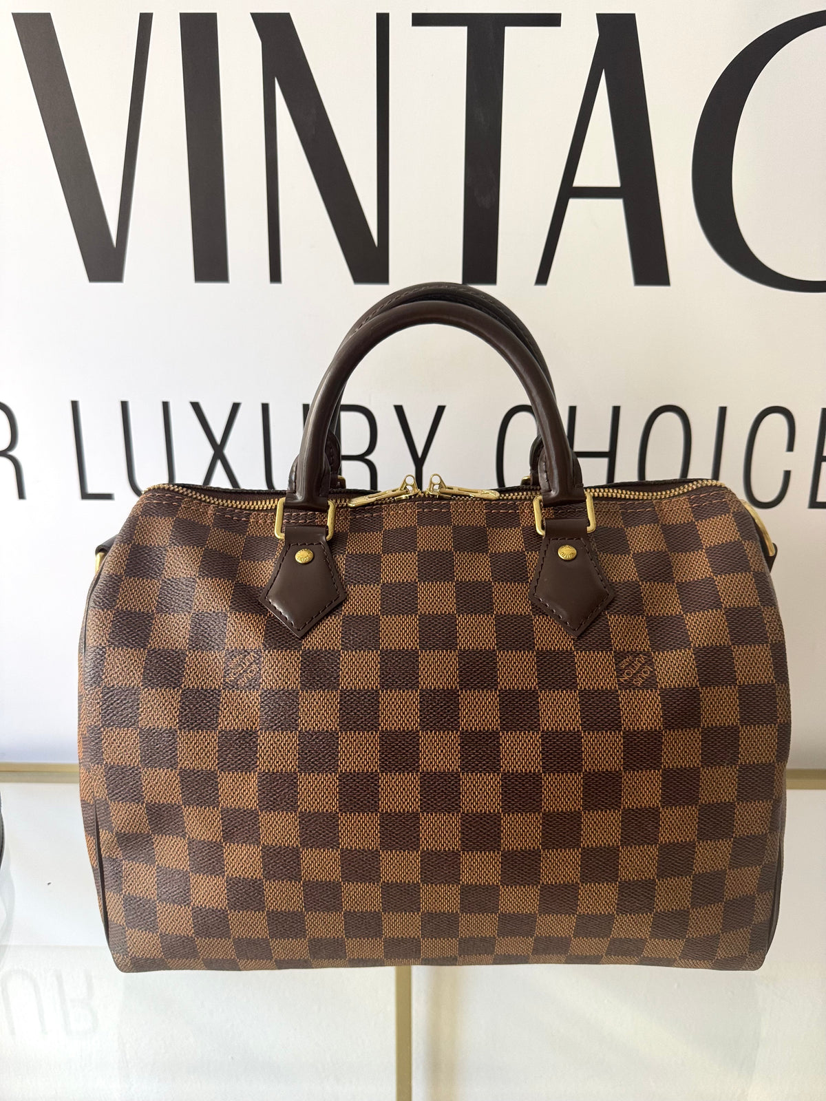 Borsa Speedy Bandoulière 30 Damier Ébène Louis Vuitton