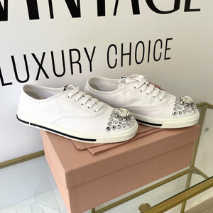 Sneakers con cristalli Miu Miu