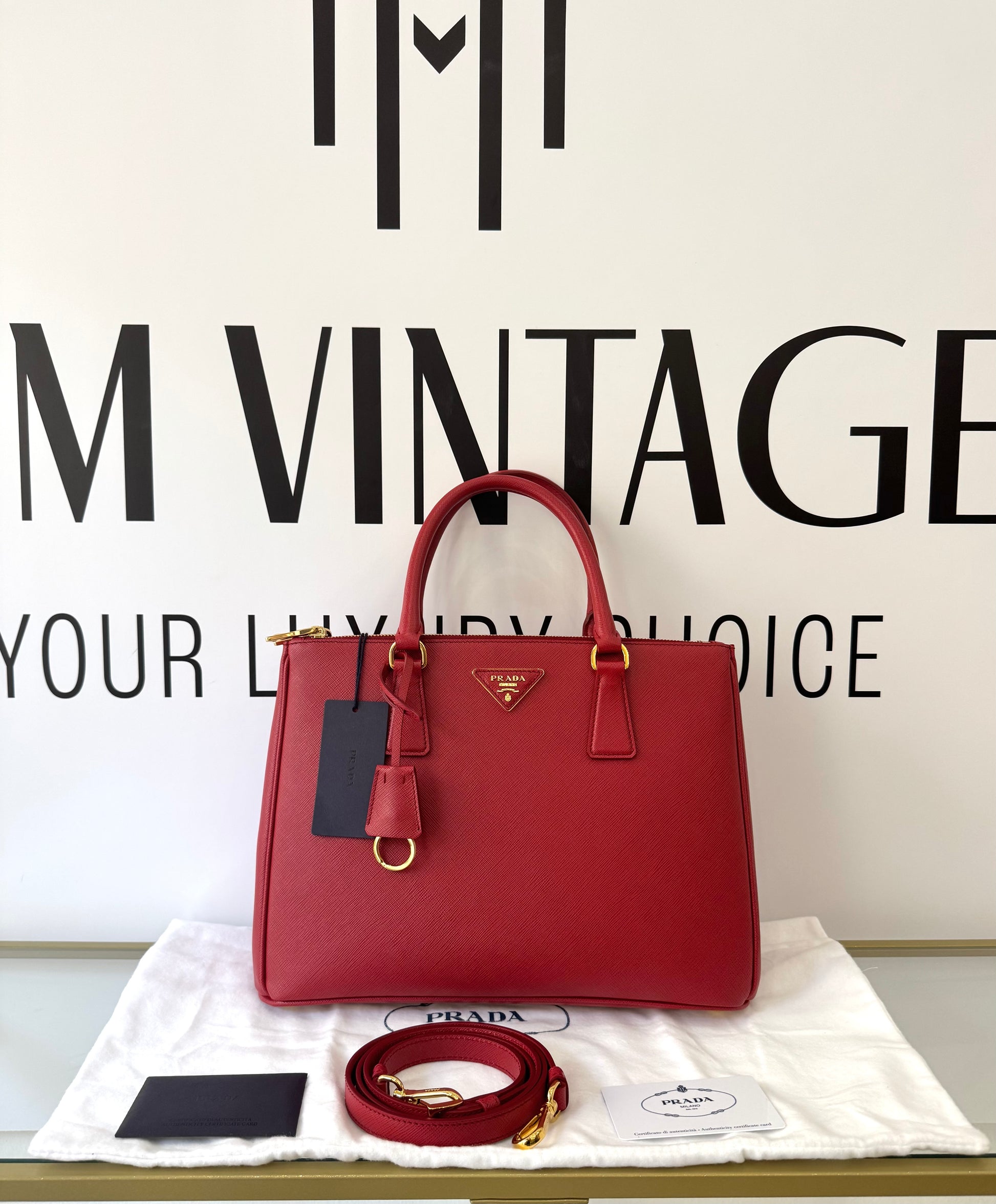 Borsa Galleria Large in Saffiano Prada