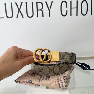 Cintura reversibile GG Marmont Supreme 3 cm Gucci