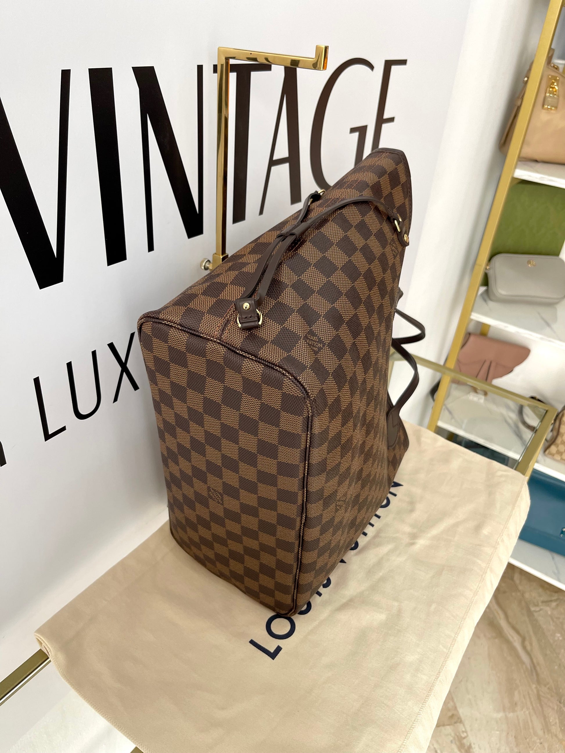Borsa Neverfull MM Damier Ebène Louis Vuitton