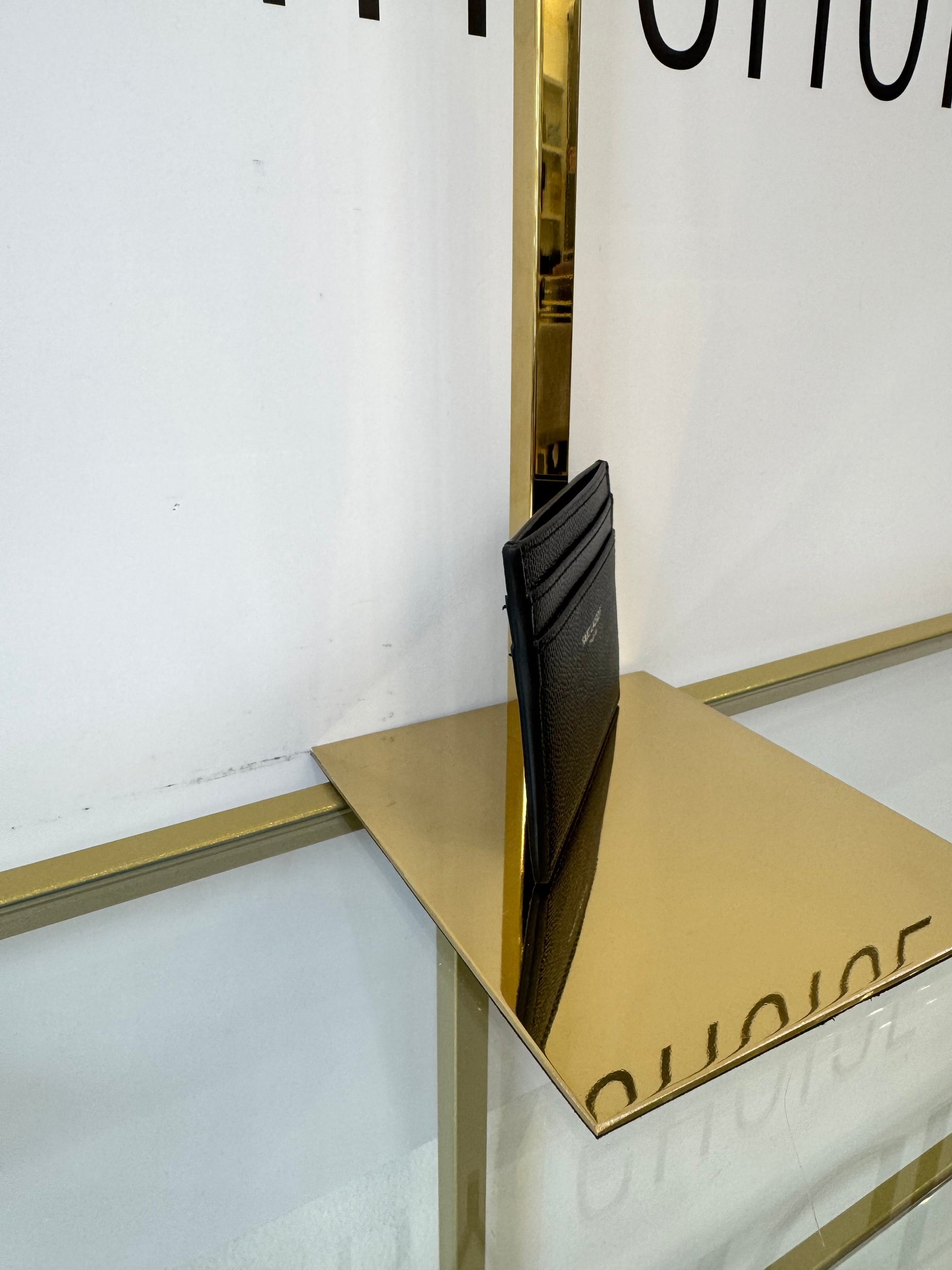 Portacarte in pelle martellata Saint Laurent nero