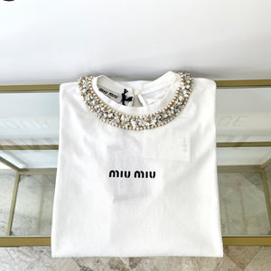 T-Shirt in cotone Miu Miu