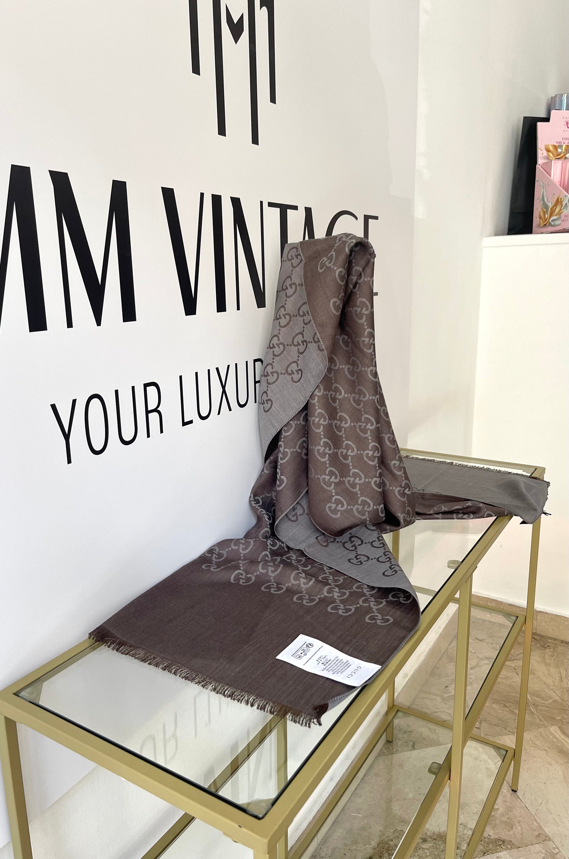 Stola GG in Lana e Seta reversibile Gucci