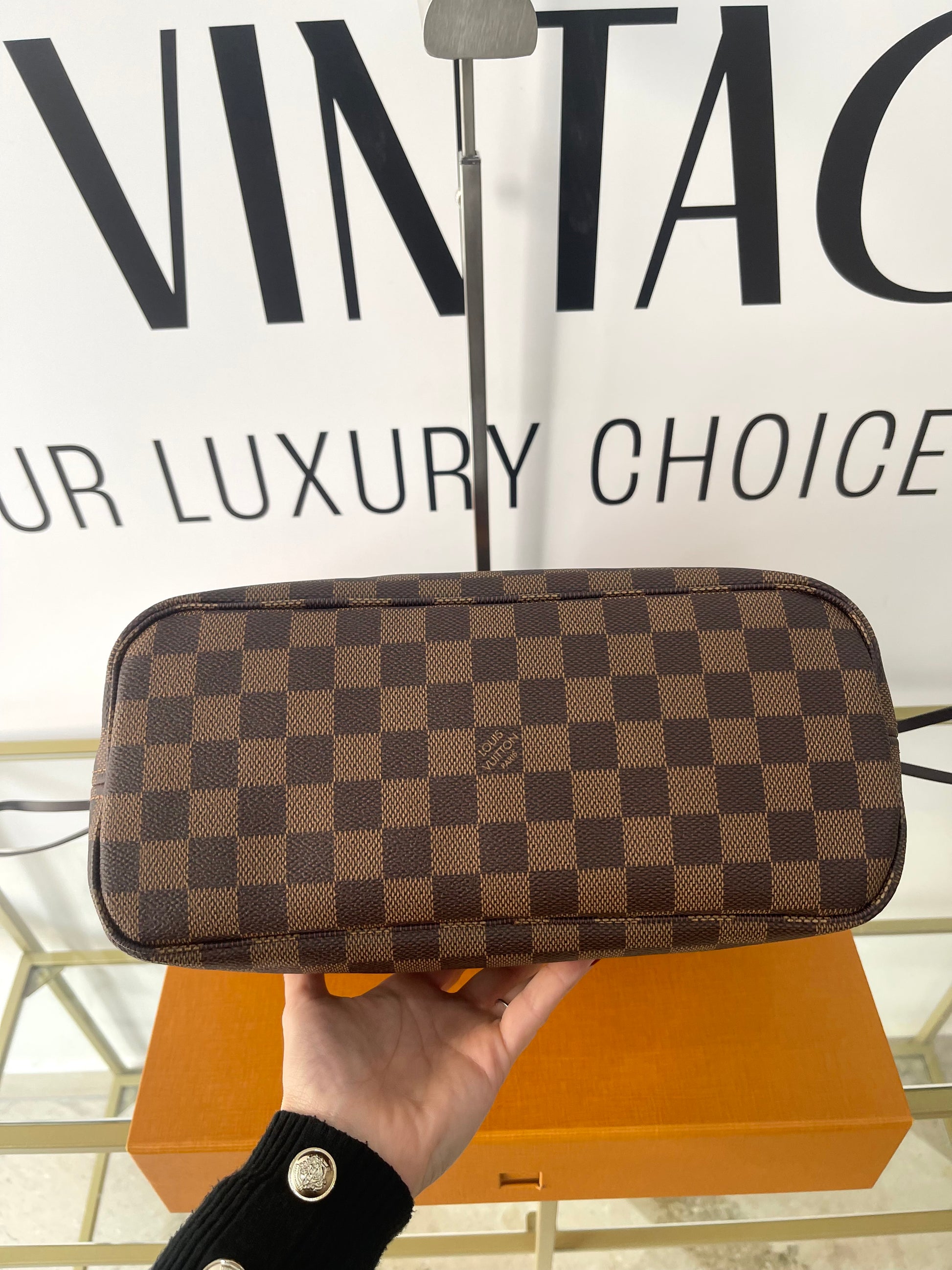 Borsa Neverfull PM Damier Ébène Louis Vuitton