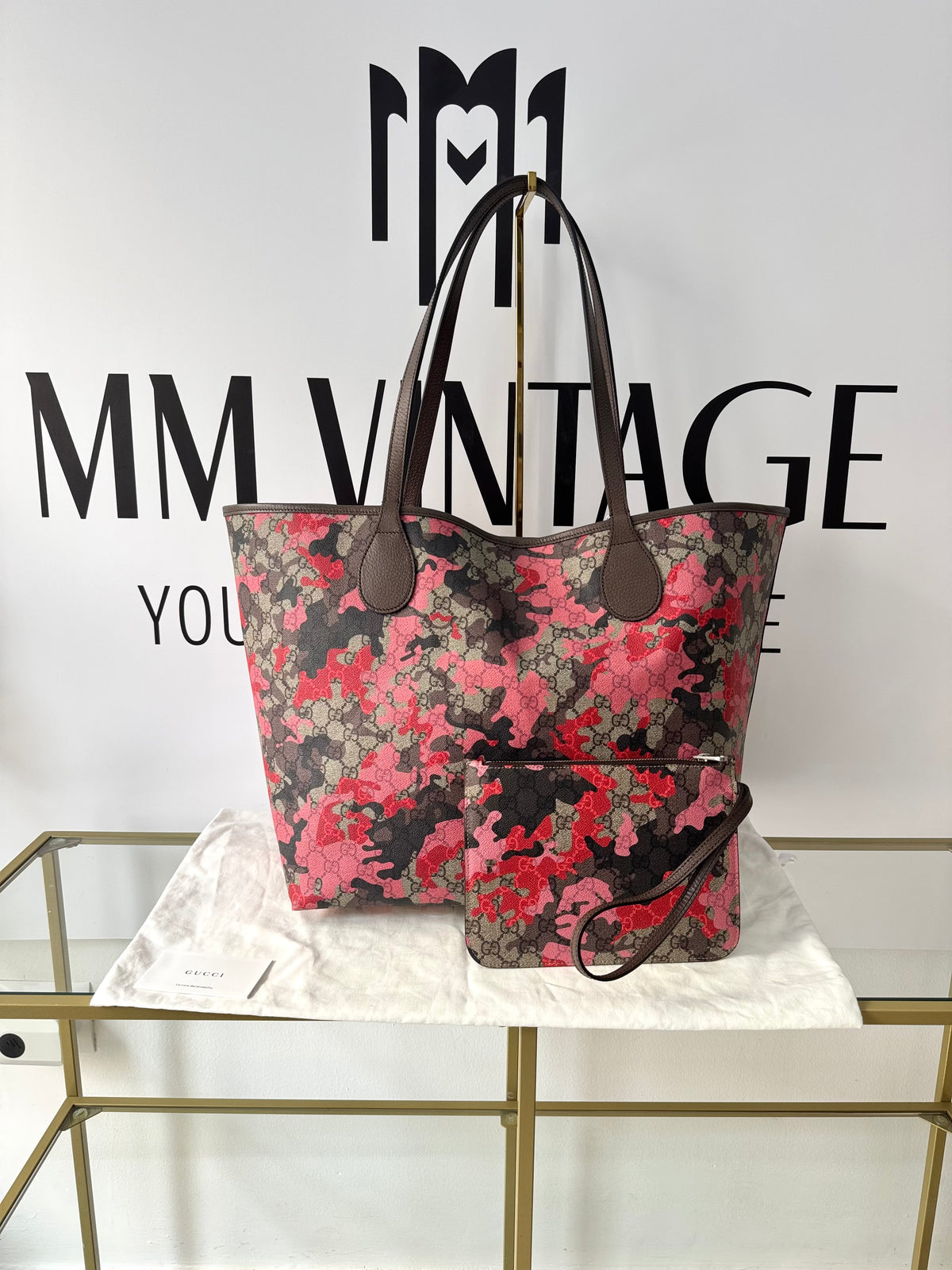 Borsa Shopping Camouflage GG Supreme Gucci