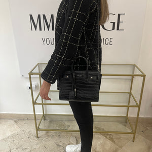 Borsa Sac De Jour Nano Goffrata Coccodrillo Saint Laurent