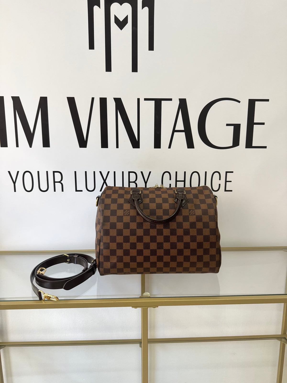 Borsa Speedy Bandoulière 30 Damier Ébène Louis Vuitton