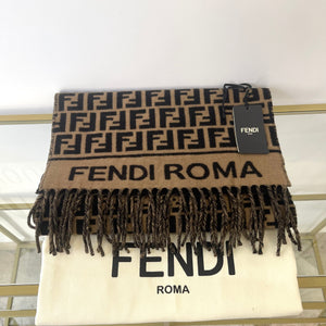 Sciarpa nero/tabacco Fendi