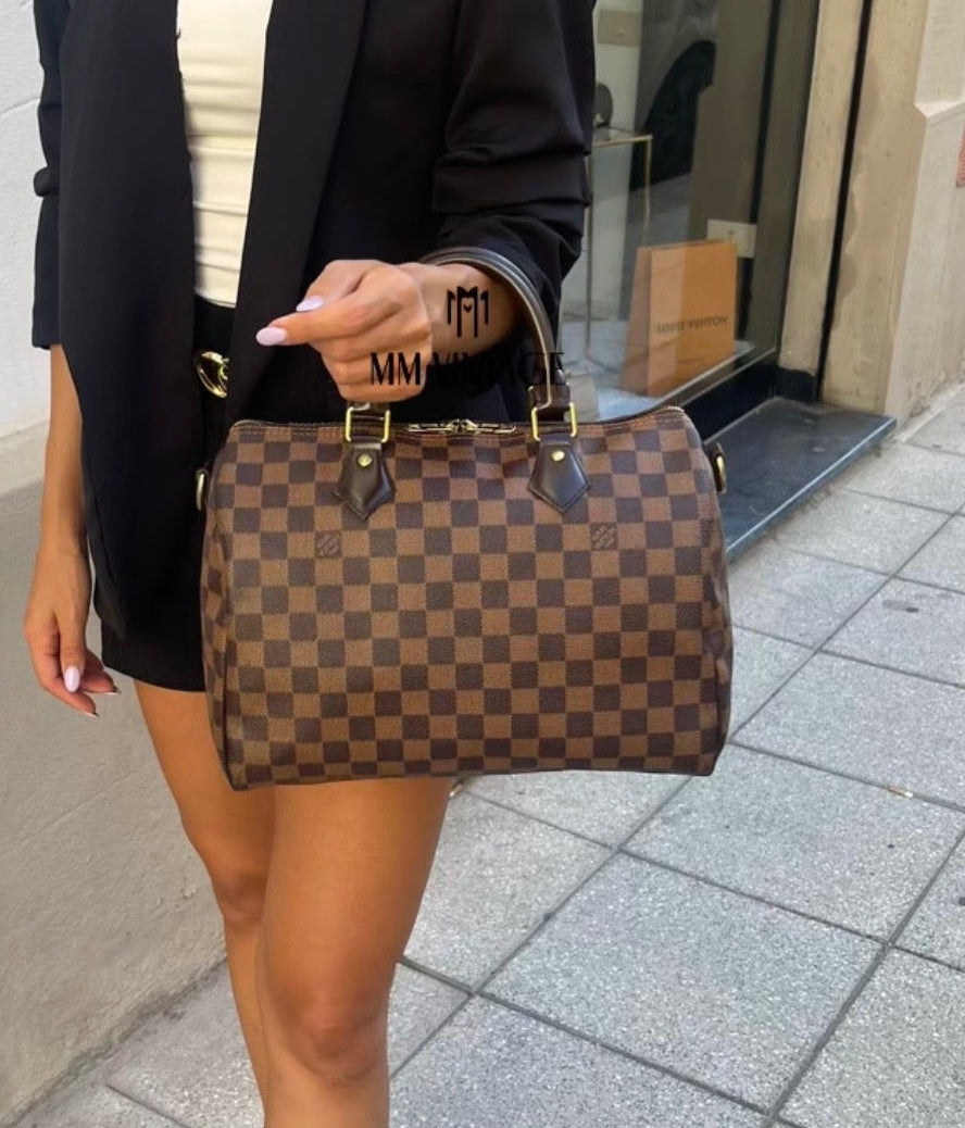 Borsa Speedy Bandoulière 30 Damier Ébène Louis Vuitton