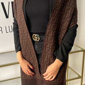 Sciarpa con motivo FF Jacquard Fendi