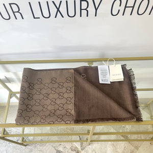 Stola GG in Lana e Seta Reversibile Gucci
