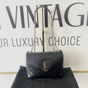 Borsa LouLou Small black hw argento YSL