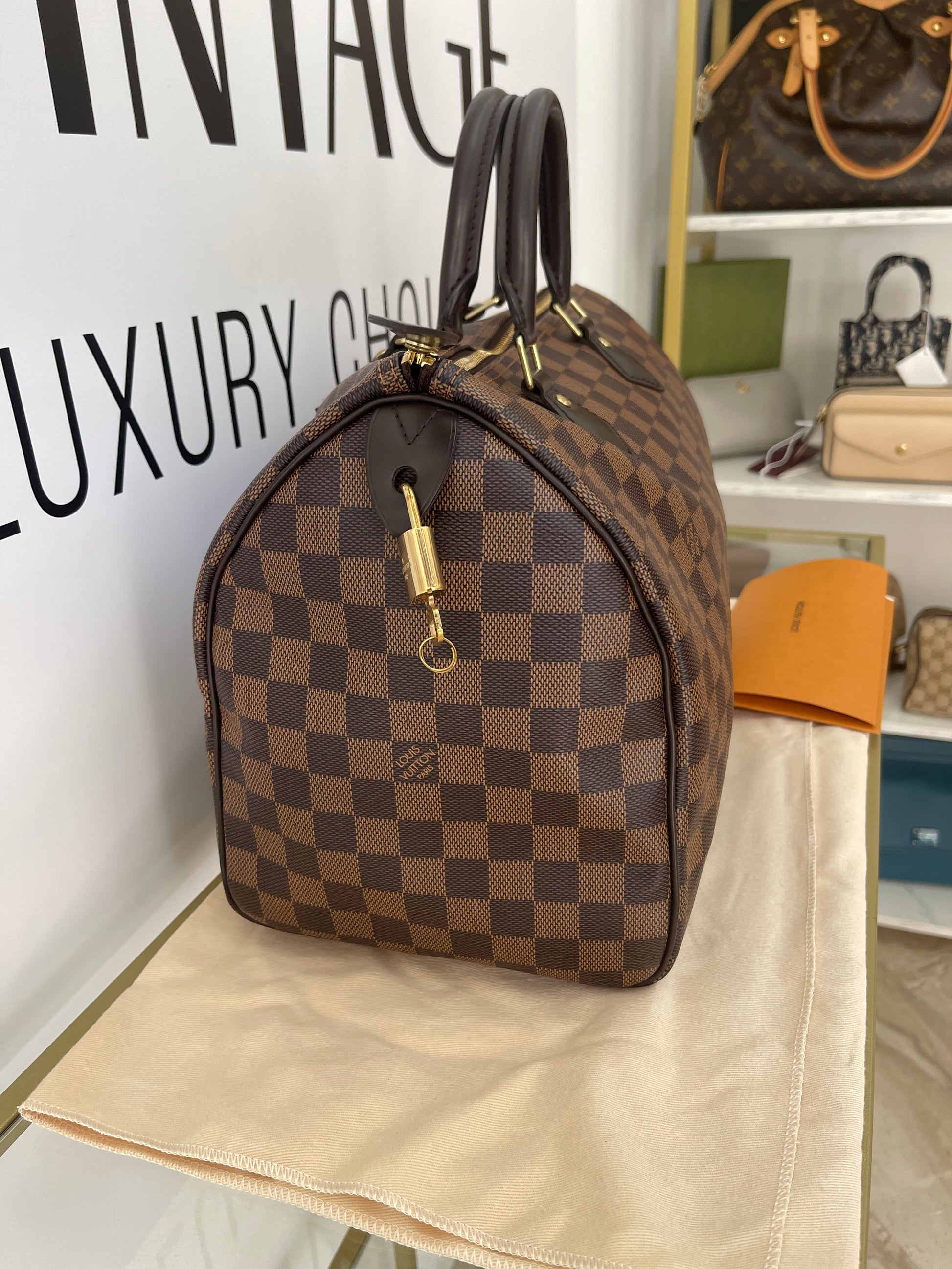 Borsa Speedy 35 Damier Ébène Louis Vuitton
