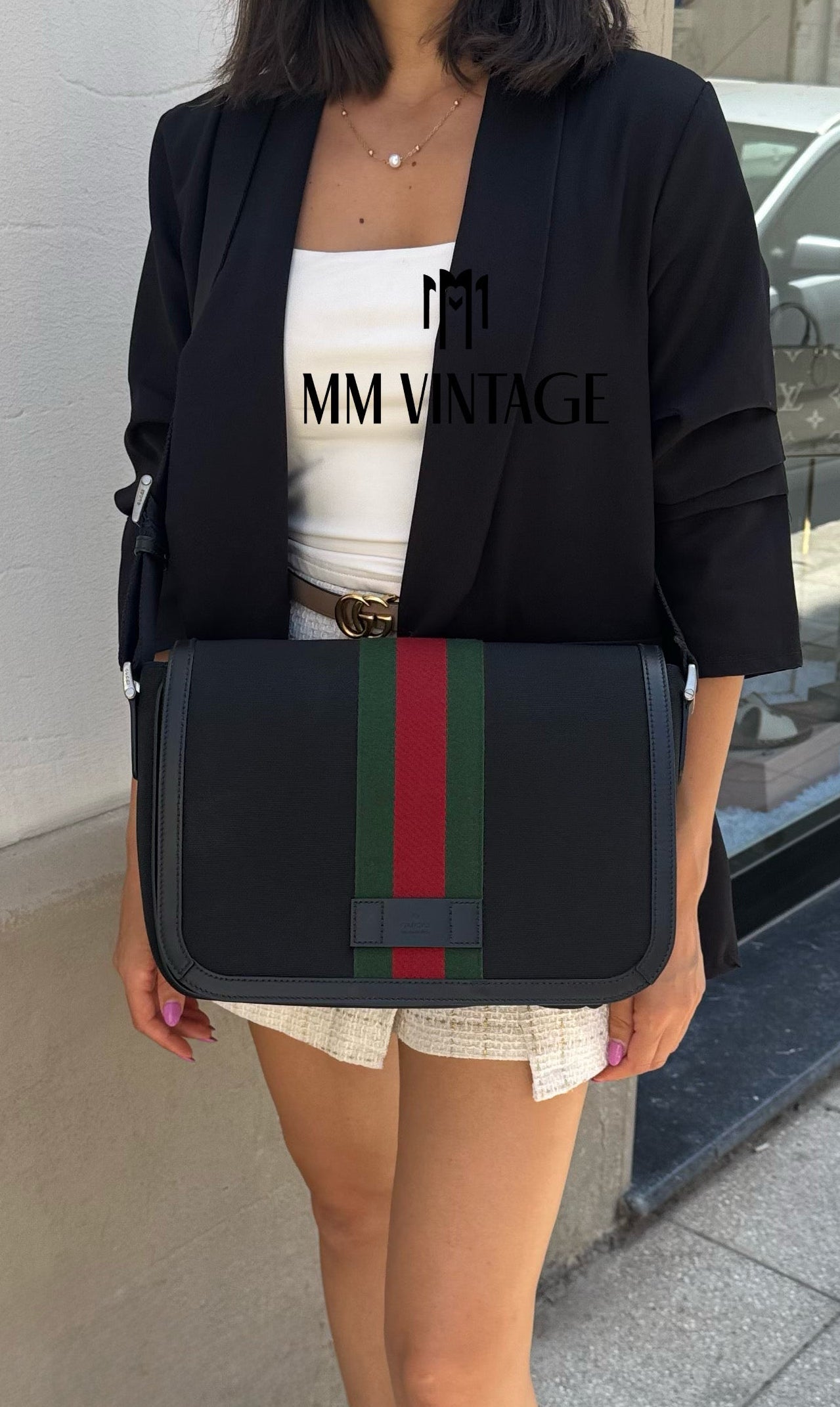 Borsa Techno Web Stripe Gucci
