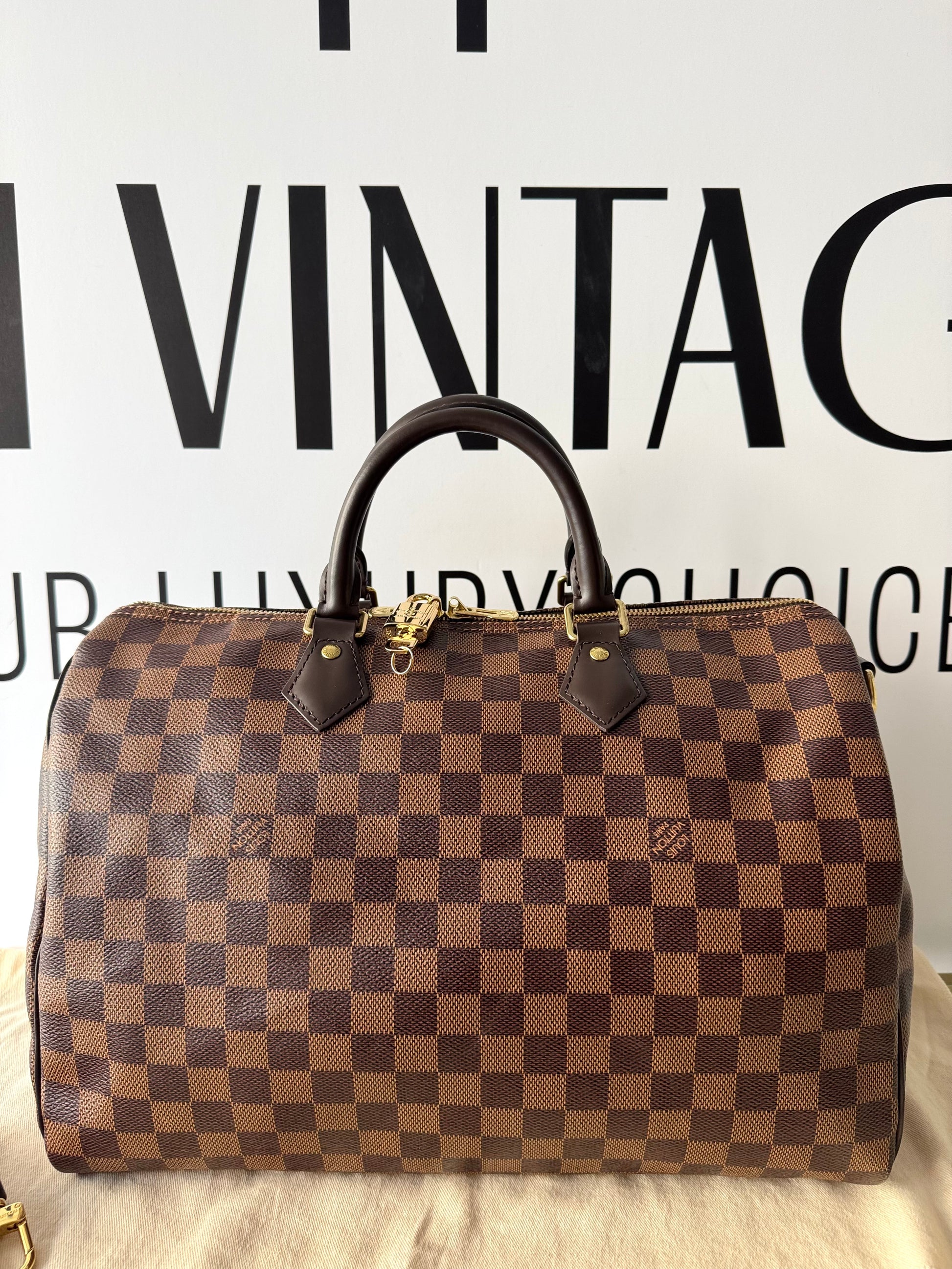 Borsa Speedy Bandoulière 35 Damier Ébène Louis Vuitton
