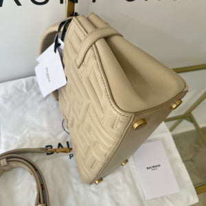 Borsa B-Buzz pelle trapuntata 22 Beige Balmain