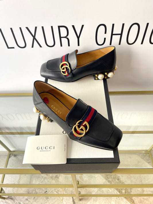 Mocassino GG con perle Gucci