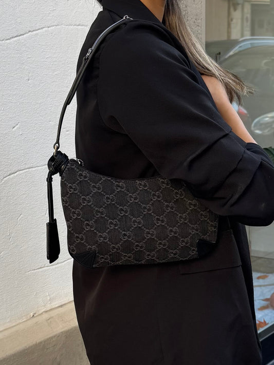 Borsa Horsebit Slim in Denim Gucci