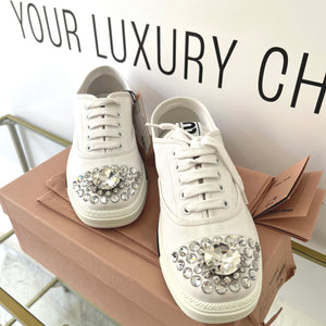 Sneakers con cristalli Miu Miu