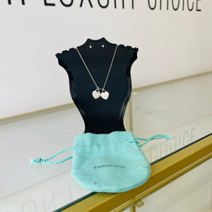 Girocollo cuori mini smaltato verde Tiffany