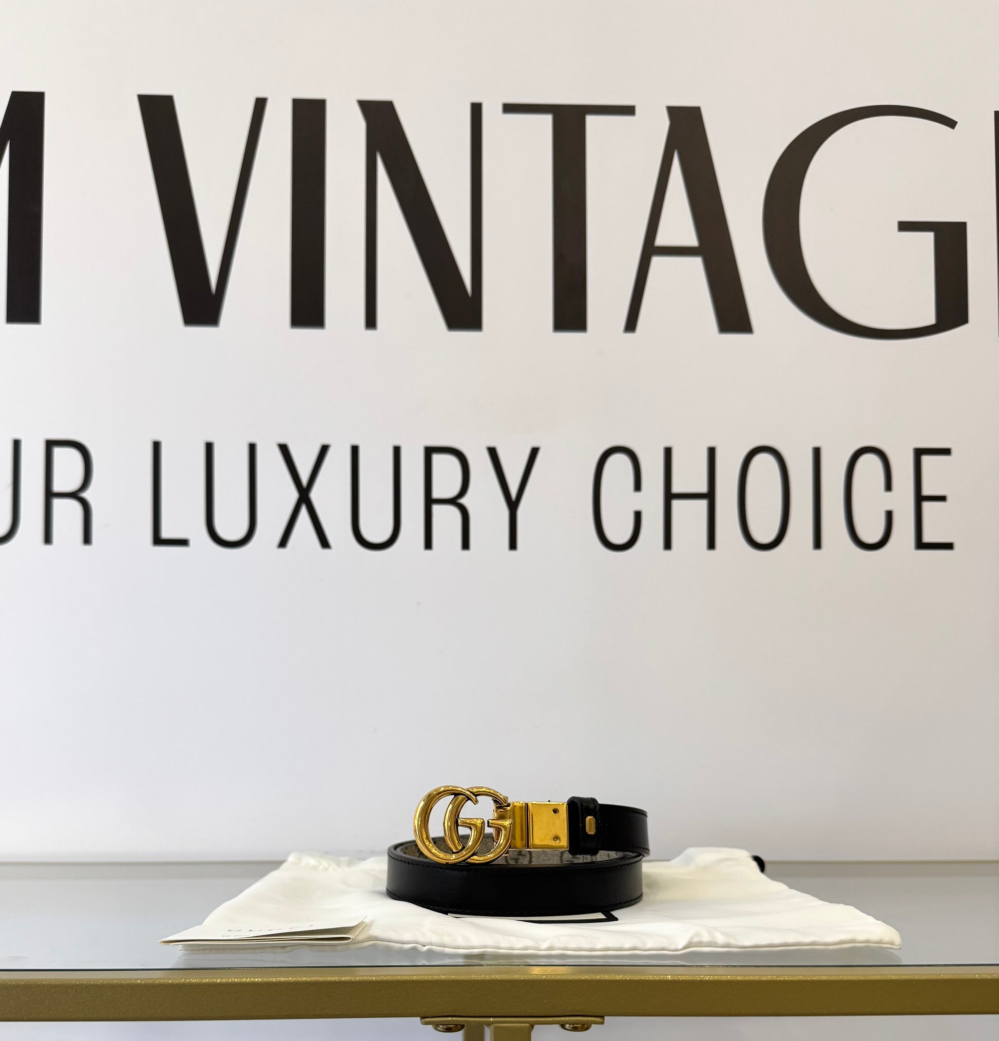 Cintura reversibile GG Marmont Supreme 2 cm Gucci