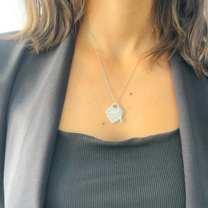 Girocollo cuore M con Chiave Tiffany