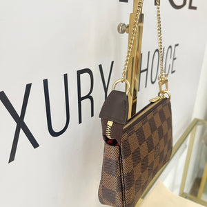 Borsa Mini Pochette Accessoires Damier Ebène Louis Vuitton