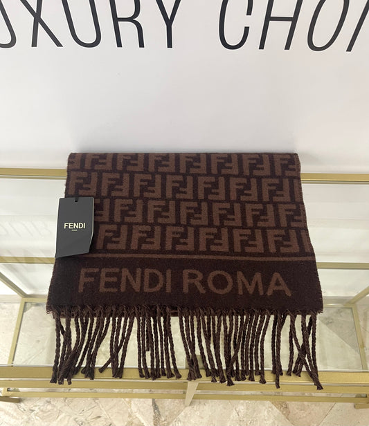 Sciarpa con motivo FF jacquard Fendi