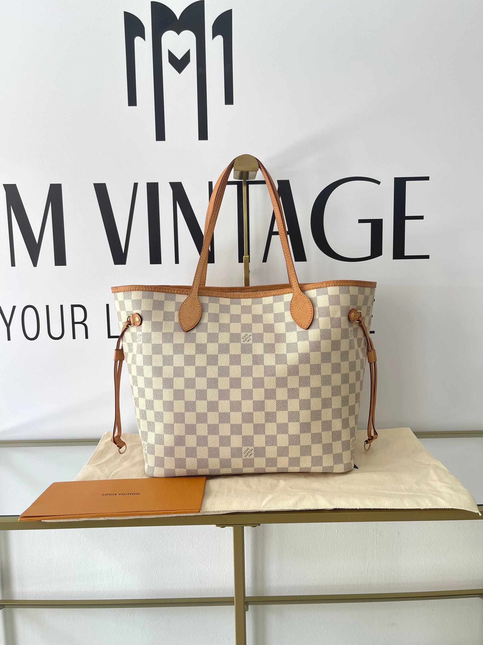 Borsa Neverfull MM Damier Azur Louis Vuitton