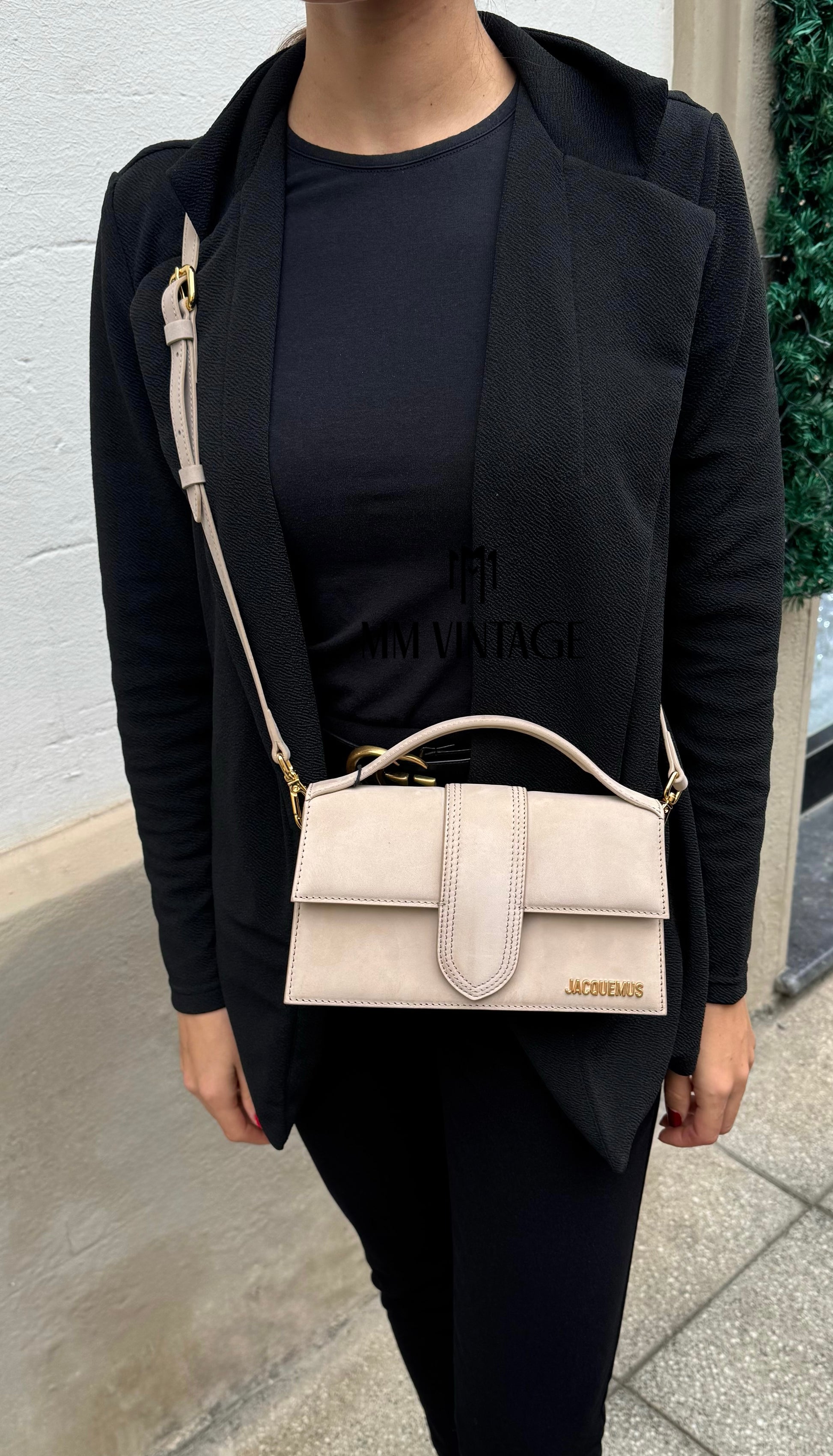 Borsa Le Grand Bambino in Nabuk Jacquemus