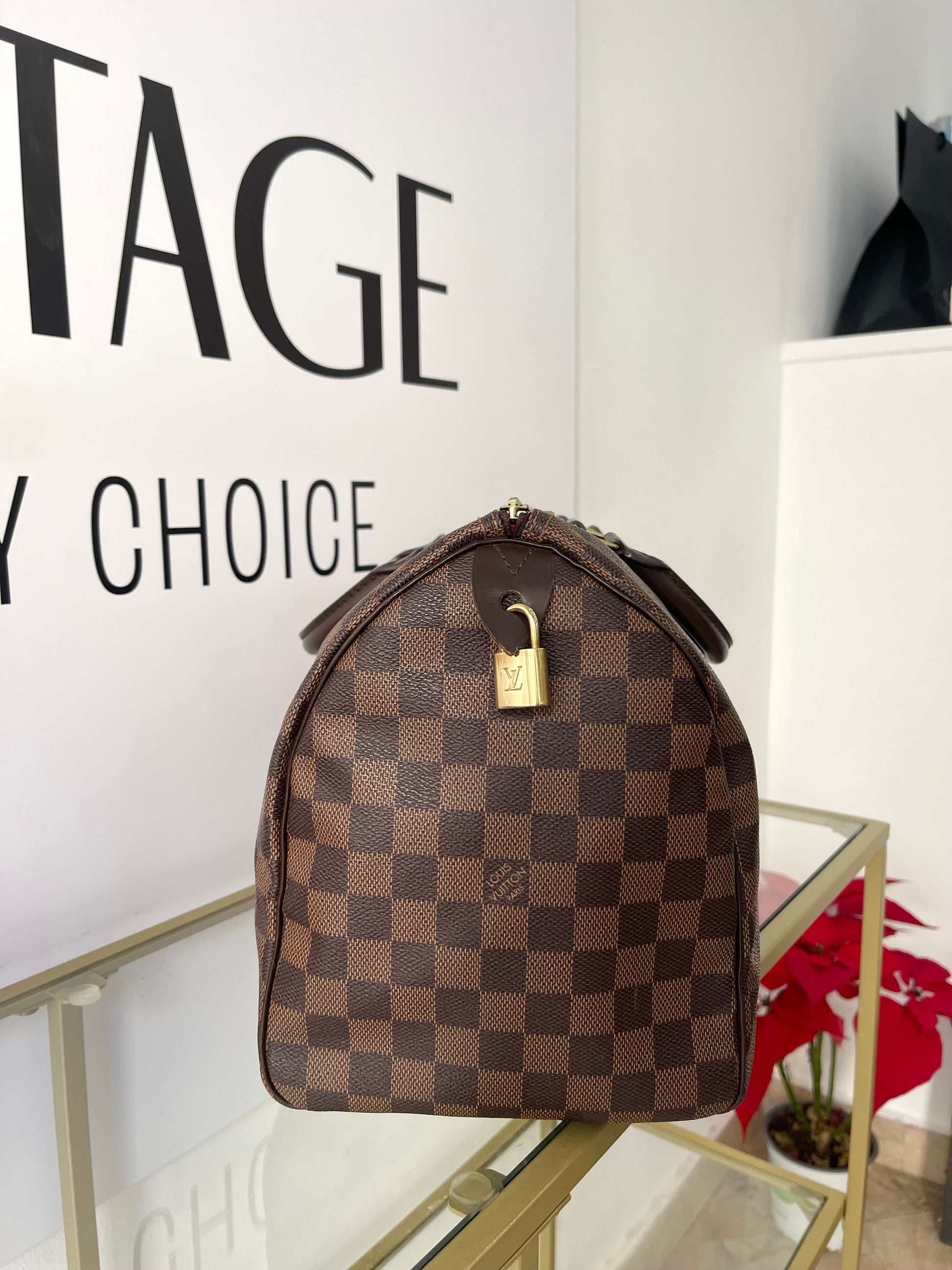 Borsa Speedy 35 Damier Ebène Louis Vuitton
