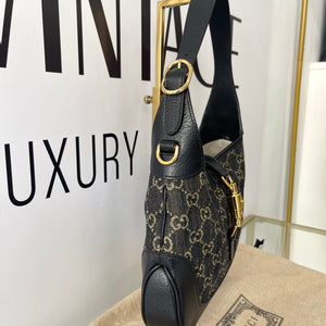 Borsa Jackie 1961 Denim Nero Gucci