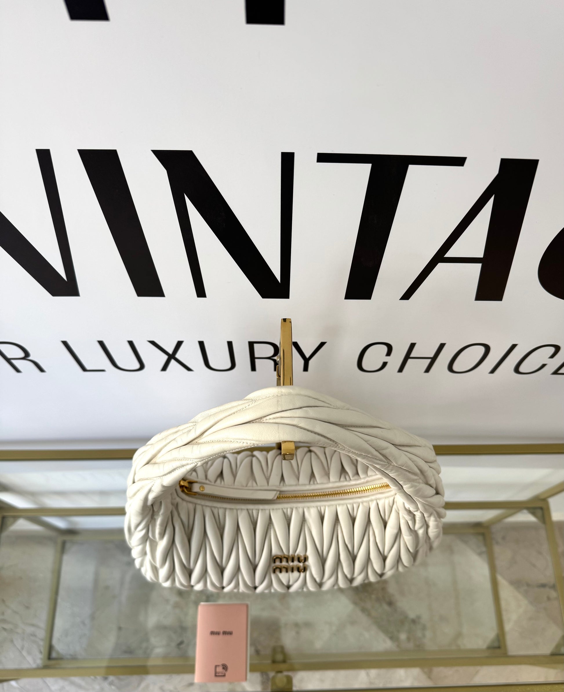 Borsa Hobo Wander Matelassé Miu Miu