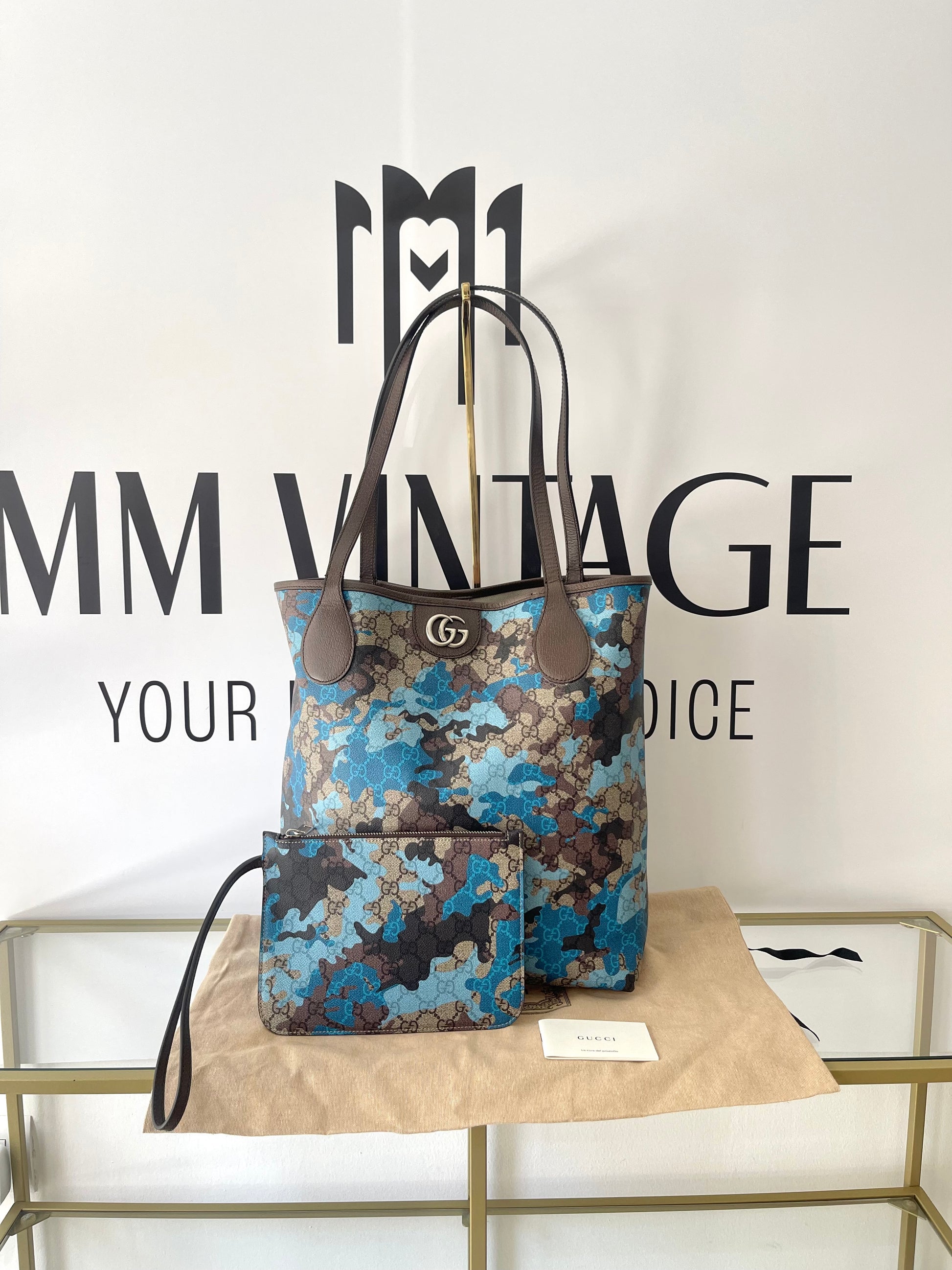 Borsa Shopping Camouflage GG Supreme Gucci