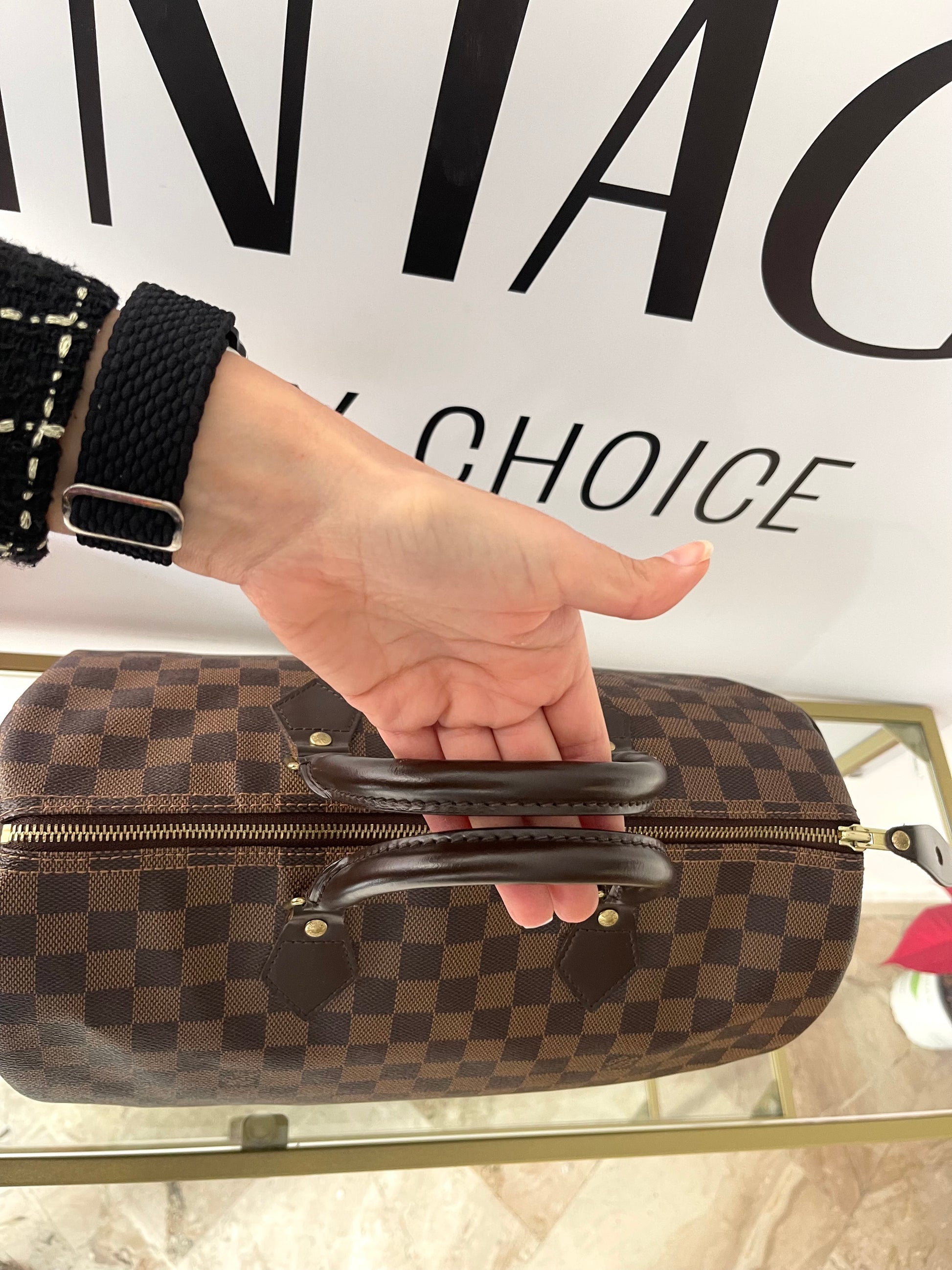 Borsa Speedy 35 Damier Ebène Louis Vuitton