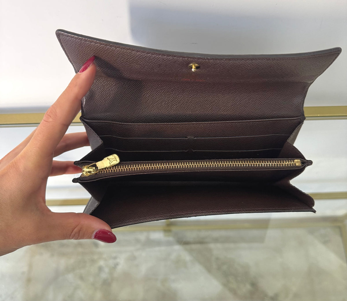 Portafoglio Sarah Damier Ebéne Louis Vuitton