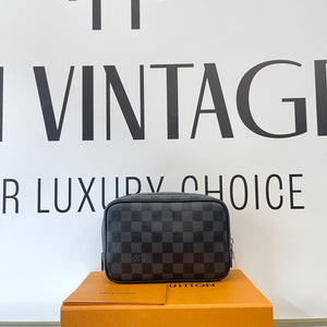 Trousse Toilette PM Damien Graphite Louis Vuitton