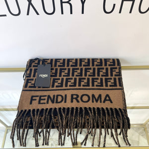 Sciarpa FF nero/tabacco Fendi