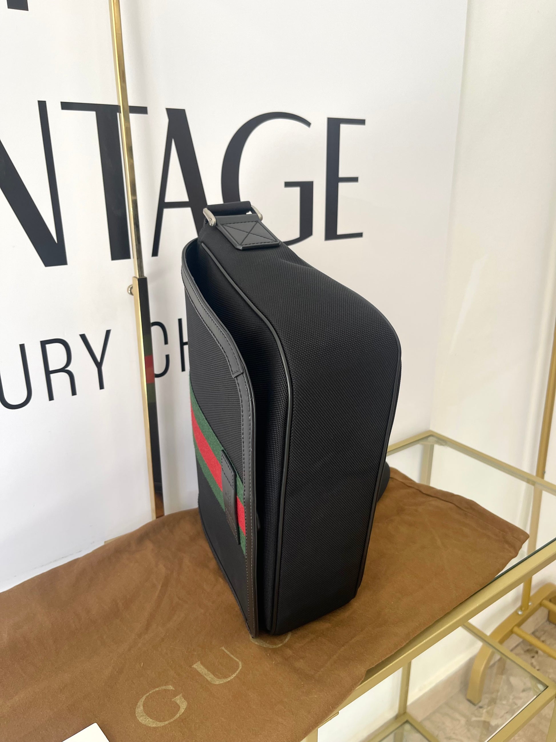 Borsa Techno Web Stripe Gucci