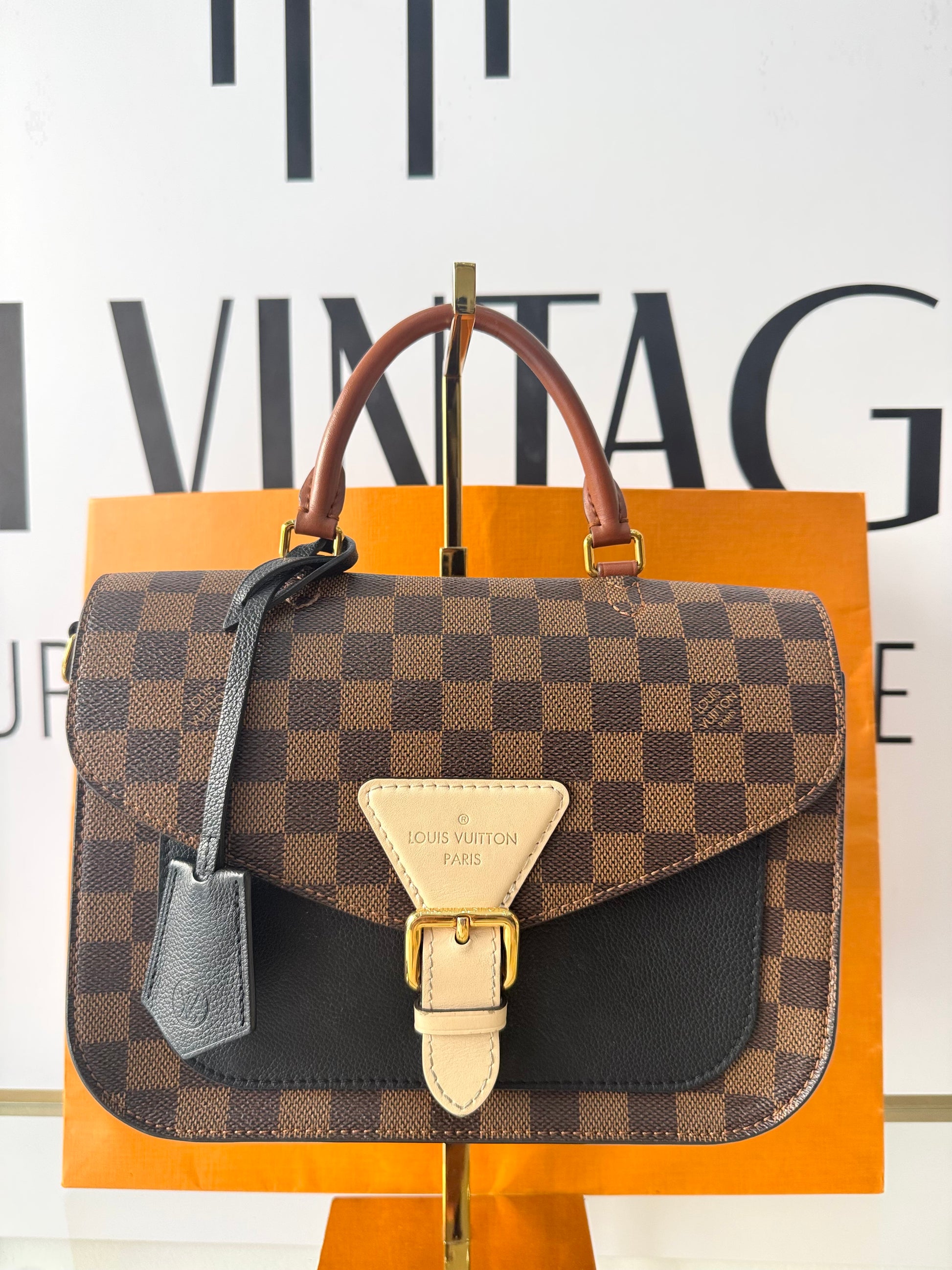 Borsa Beaumarchais Damier Ebène Louis Vuitton