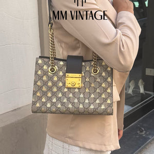 Borsa Padlock GG Supreme Bees Gucci
