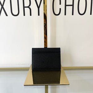 Portacarte in pelle martellata Saint Laurent nero