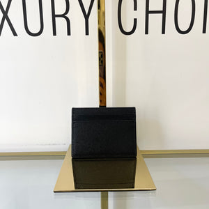 Portacarte in pelle martellata Saint Laurent nero